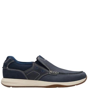 CLARKS  MENS  SHOE - NAVY NUBUCK